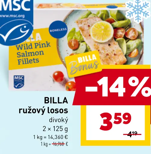BILLA ružový losos divoký