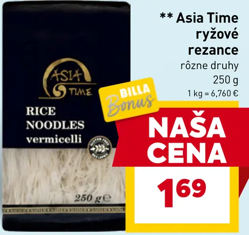 Asia Time ryžové rezance