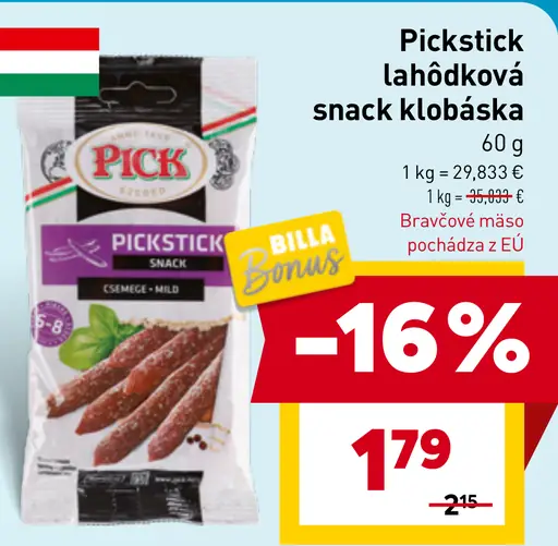 Pick Pickstick Snack lahôdková klobáska