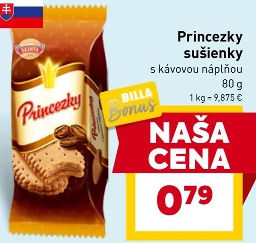 Princezky sušienky s kávovou náplňou