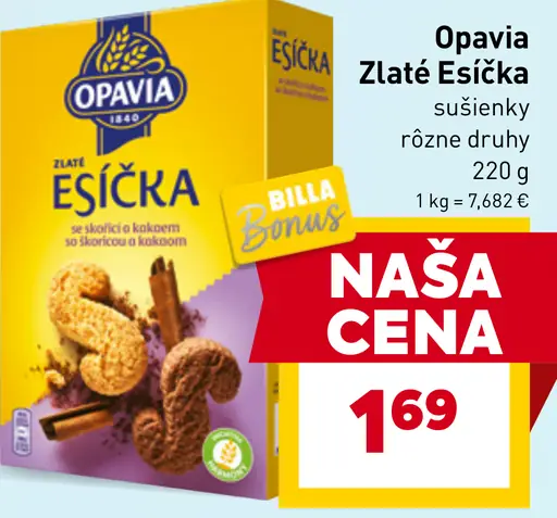 Opavia Zlaté Esíčka sušienky