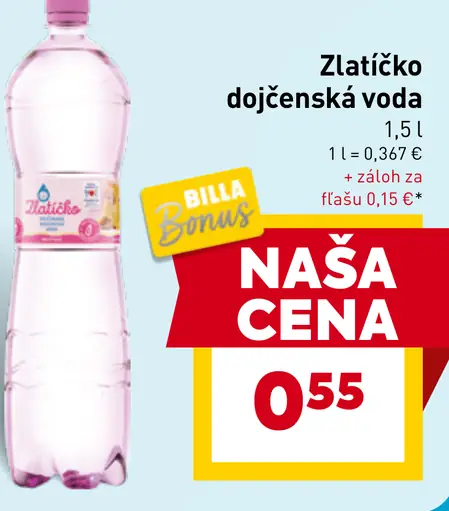 Zlatíčko dojčenská voda
