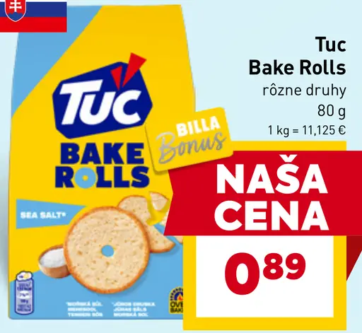 Tuc Bake Rolls sušienky
