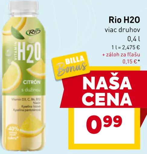 Rio H2O ochutená pramenitá voda