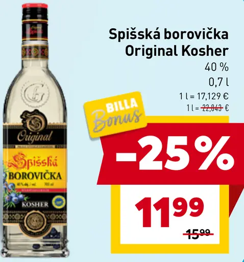 Spišská borovička Original kosher