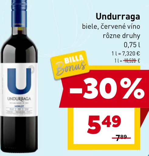 Undurraga víno biele, červené