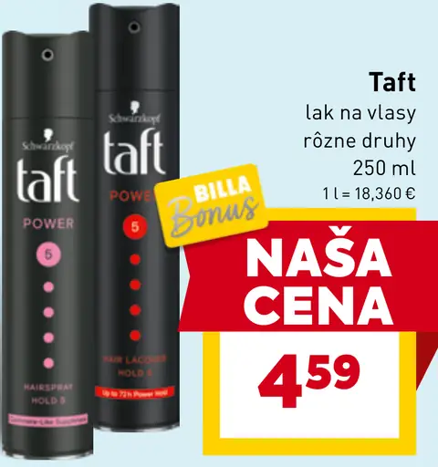 Taft lak na vlasy