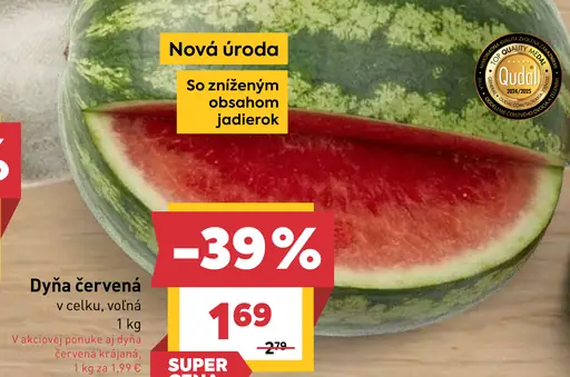 Dyňa červená vcelku, voľná