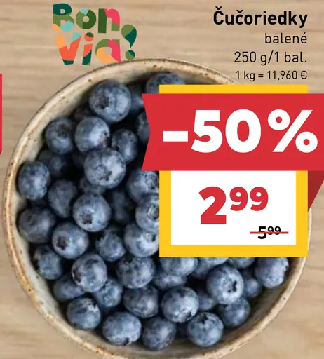 Čučoriedky balené