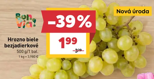 Bon Via hrozno biele bezjadierkové