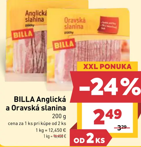 BILLA Anglická slanina