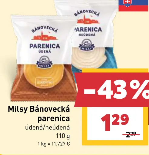 Milsy Bánovecká parenica údená/neúdená