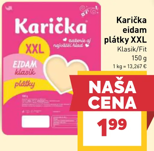 Karička eidam plátky XXL klasik/Fit