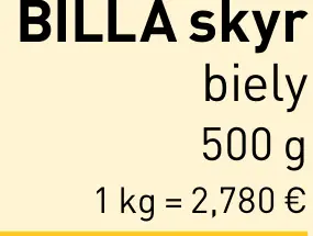 BILLA skyr biely