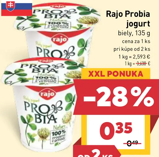 Rajo biely jogurt Probia