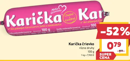 Karička črievko Maxi tavený syr rôzne druhy