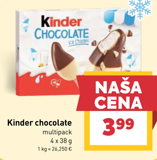 Kinder Chocolate čokoládové tyčinky
