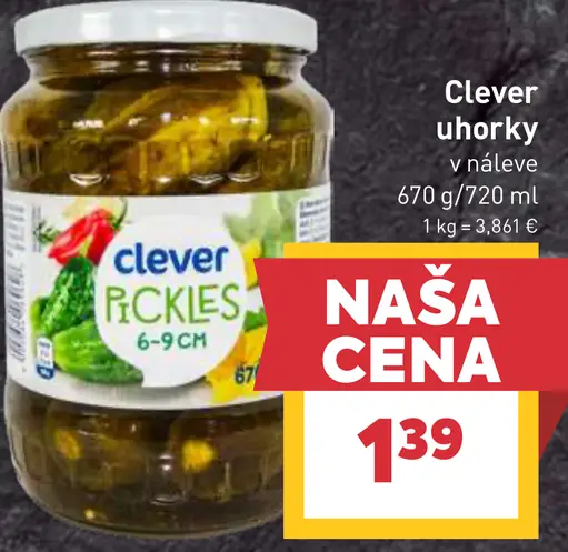 Clever uhorky v náleve