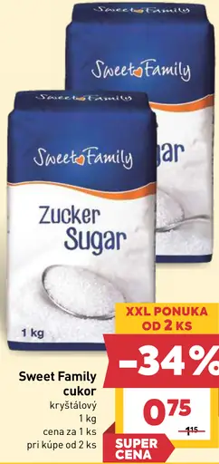 Sweet Family cukor kryštálový