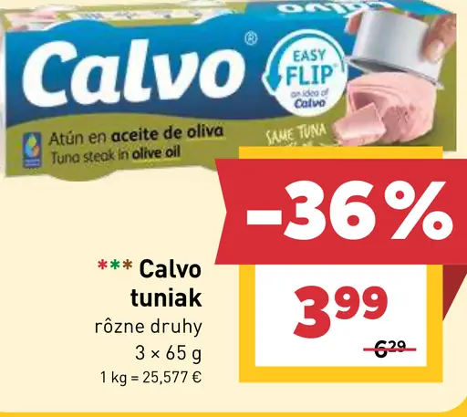 Calvo tuniak v oleji alebo v olivovom oleji