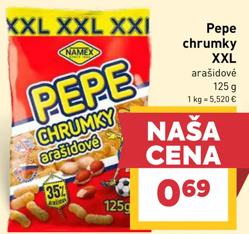 Pepe chrumky arašidové XXL
