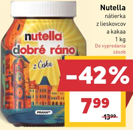 Nutella Nátierka z lieskovcov a kakaa