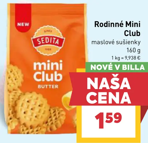 Sedita Rodinné mini Club maslové sušienky