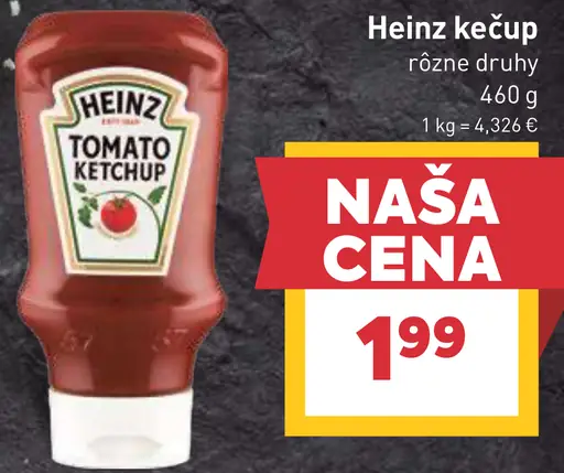 Heinz kečup vybrané druhy