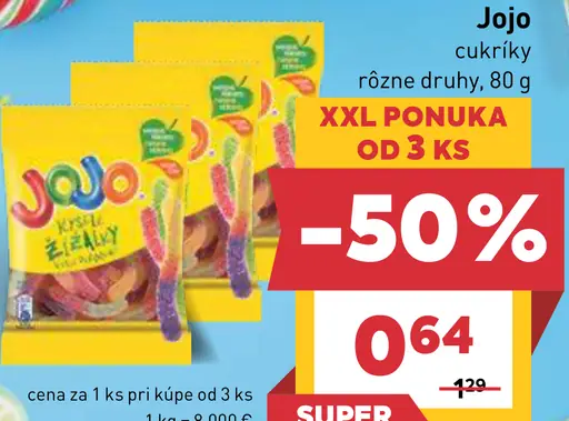 Jojo želatínové cukríky rôzne druhy