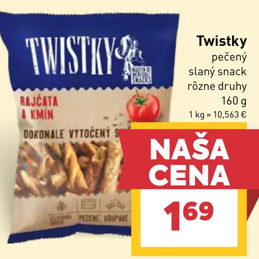 Twistky pečený slaný snack