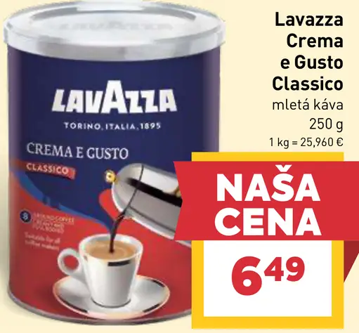Lavazza Crema e Gusto Classico zrnková káva