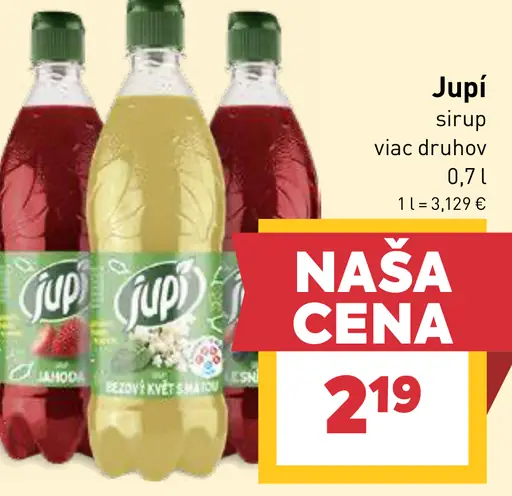 Jupí sirup viac druhov