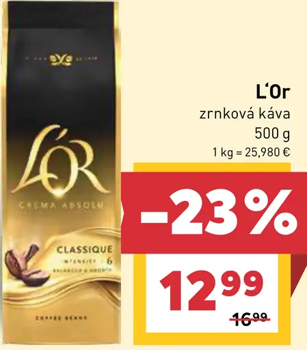 L'Or Classique zrnková káva