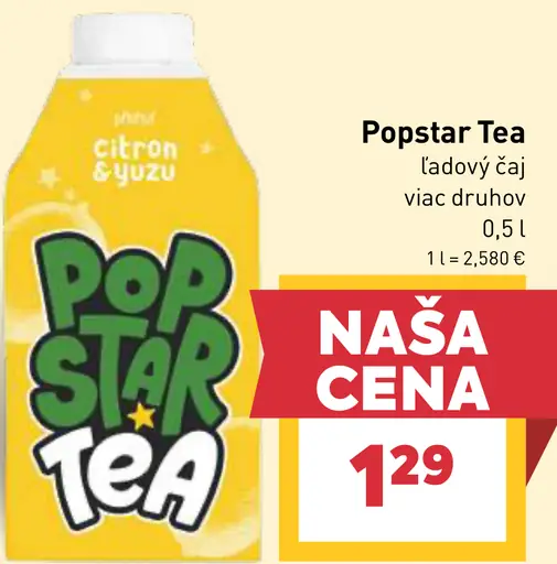 Popstar Tea ľadový čaj citrón a yuzu viac druhov