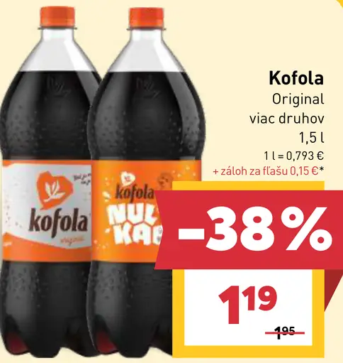 Kofola originál viac druhov