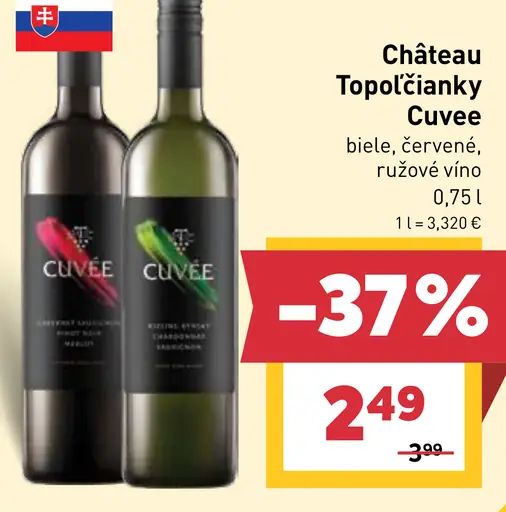 Château Topoľčianky Cuvée biele, červené, ružové víno