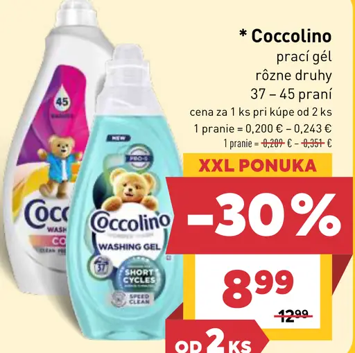 Coccolino prací gél 3 druhy