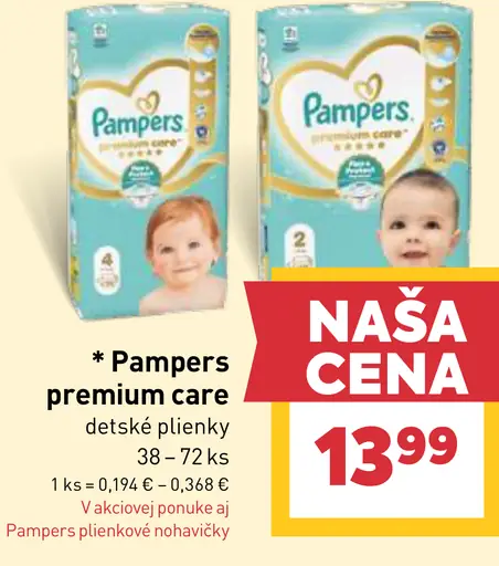 Pampers premium care detské plienky