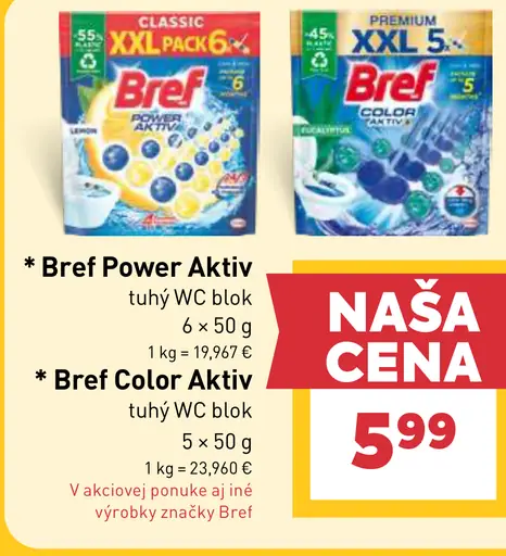 Bref Power Aktiv tuhý WC blok