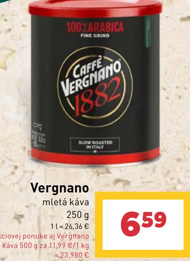 Vergnano mletá káva