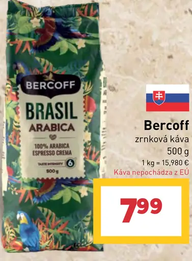 Bercoff Brasil Arabica zrnková káva