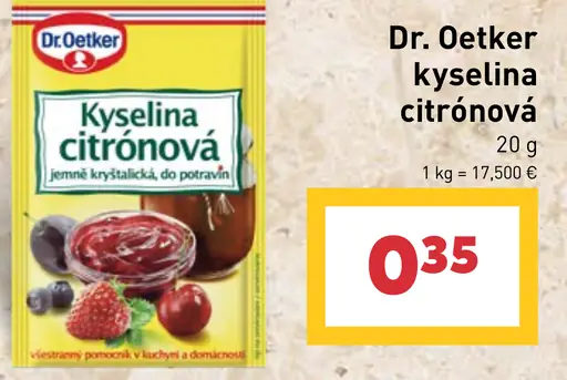 Dr. Oetker Kyselina citrónová