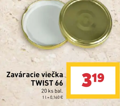 Zaváracie viečka TWIST 66