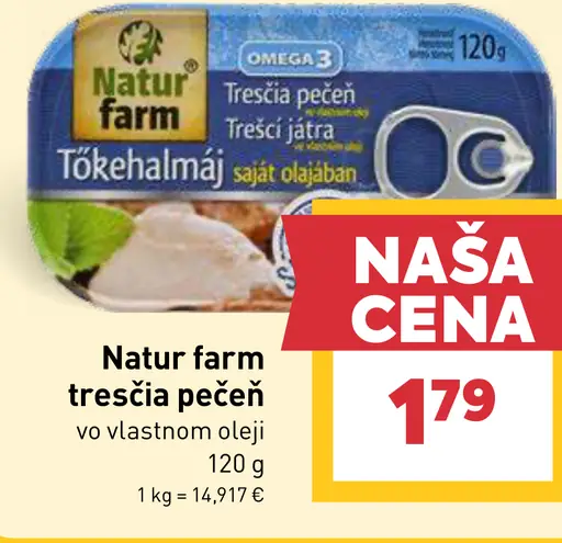 Natur farm tresčia pečeň vo vlastnom oleji