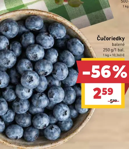 Čučoriedky balené