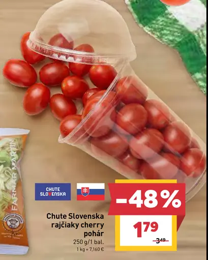 Chute Slovenska rajčiaky cherry pohár