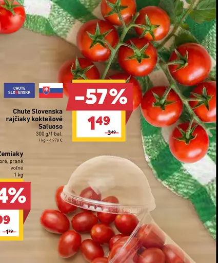 Chute Slovenska rajčiaky kokteilové Saluoso