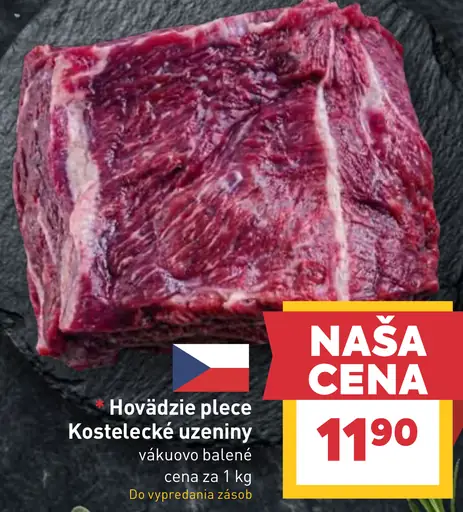 Hovädzie plece Kostelecké údeniny vákuovo balené