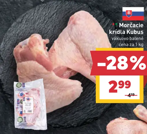 Kubus morčacie krídla vákuovo balené