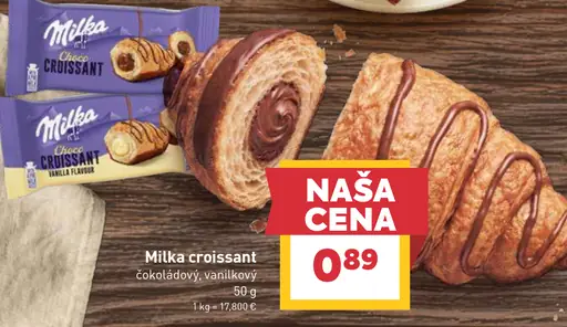 Milka croissant čokoládový/vanilkový